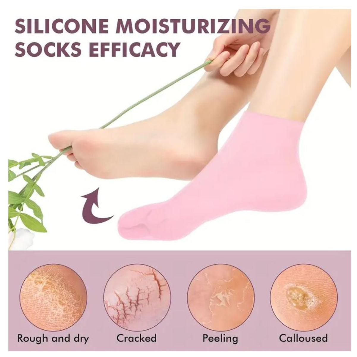 Medias en silicona tratamiento hidratante