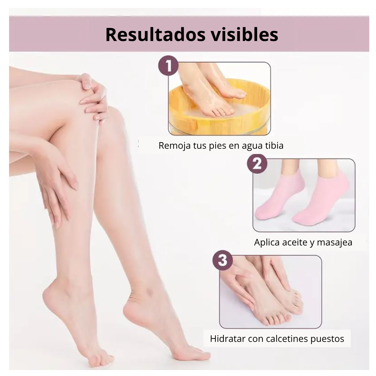 Medias en silicona tratamiento hidratante