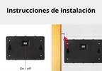 luz solar LED de aplique instalado en pared ideal para jardín o fachada