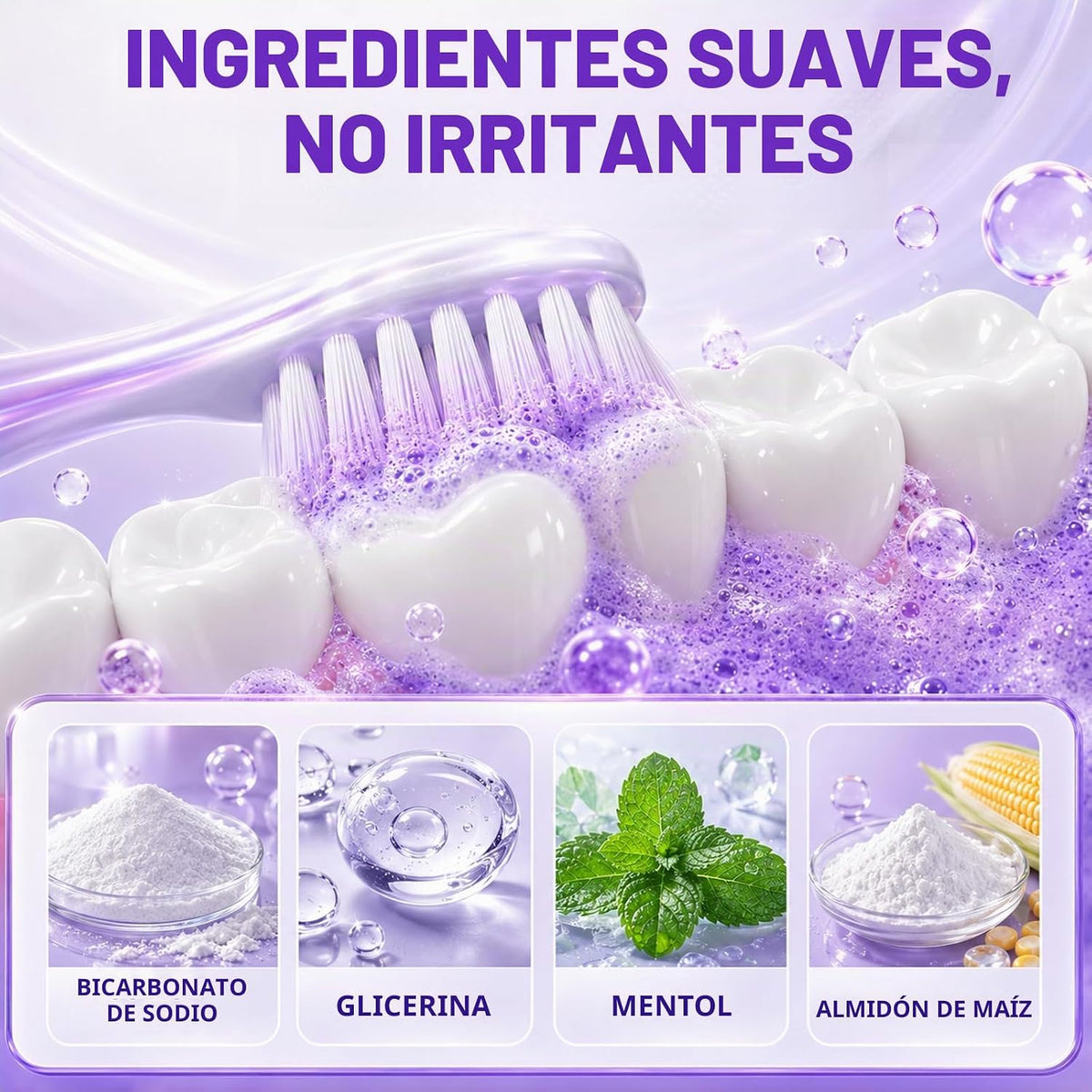 Polvo Blanqueador Dental Menta Pack X3