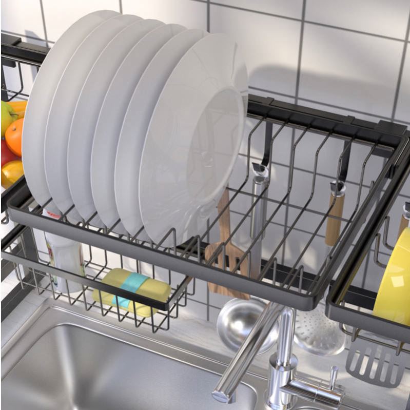 escurridor de platos múltiples compartimentos ahorro de espacio