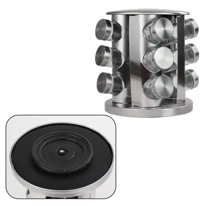 Soporte para condimentos giratorio, especiero x12