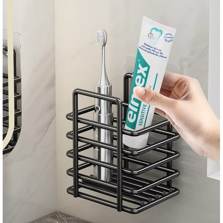 estante para pasta dental adhesivo, organizador de baño sin taladro