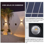 lámpara solar de cuatro leds ecológica de largo funcionamiento