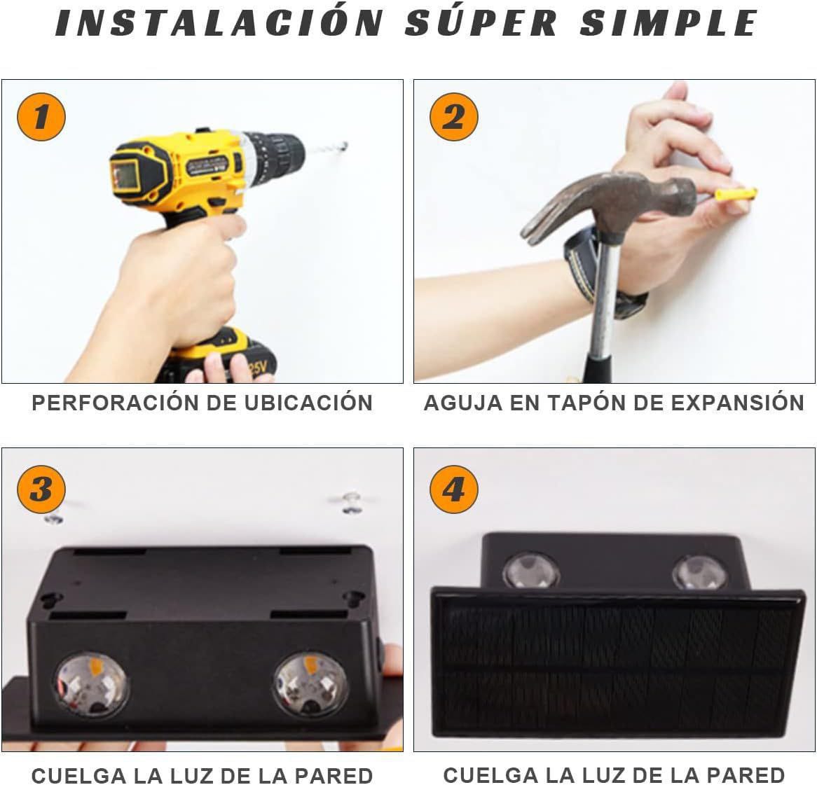 instalación rápida y sencilla para lámpara solar decorativa