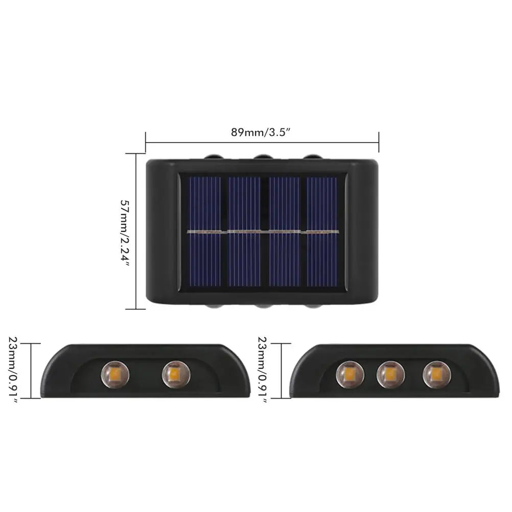 Mini lámpara solar x6 Led, impermeable, automática y ecológica.