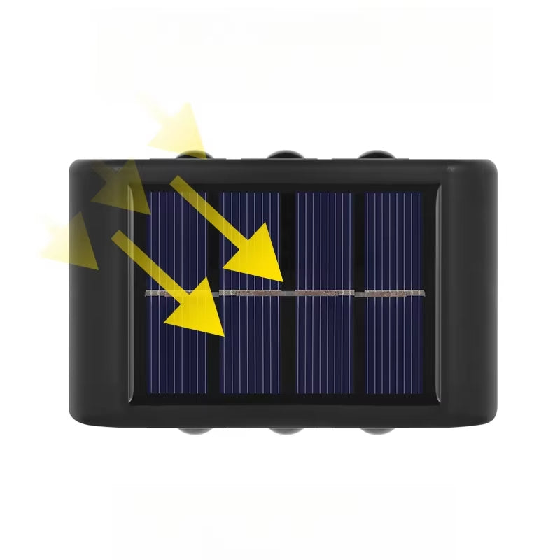 Mini lámpara solar x6 Led, impermeable, automática y ecológica.