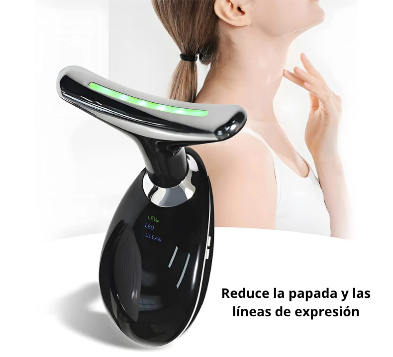 Masajeador facial de microcorriente para papada y lineas de expresion 3 luces led