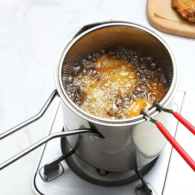 olla freidora compacta con canasta, menor consumo de aceite