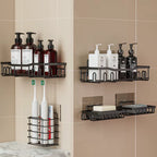 Organizador de baño de 5 piezas con soporte adhesivo para optimizar espacios