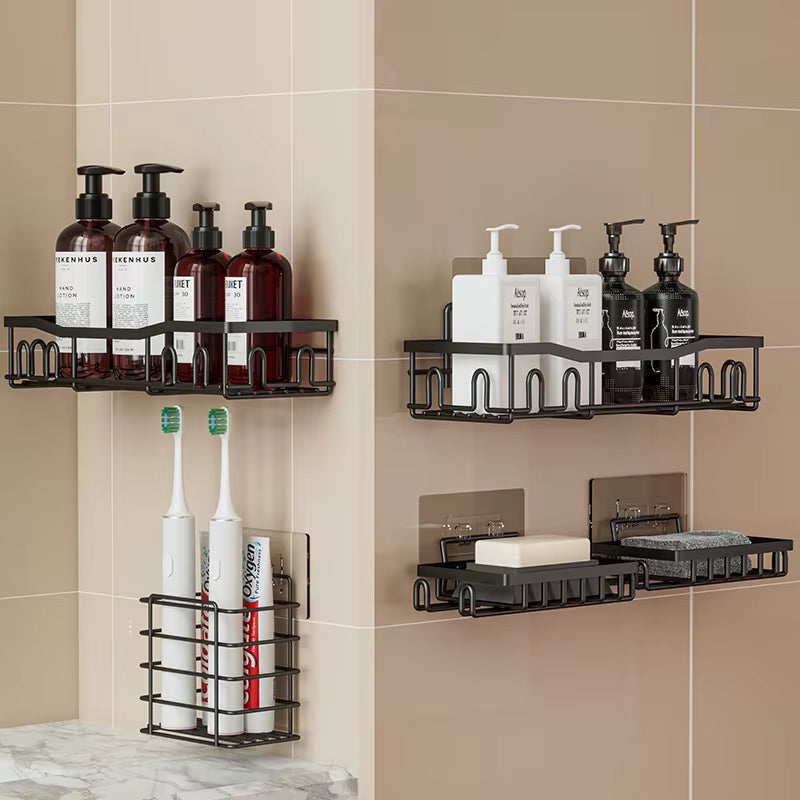 Organizador de baño de 5 piezas con soporte adhesivo para optimizar espacios