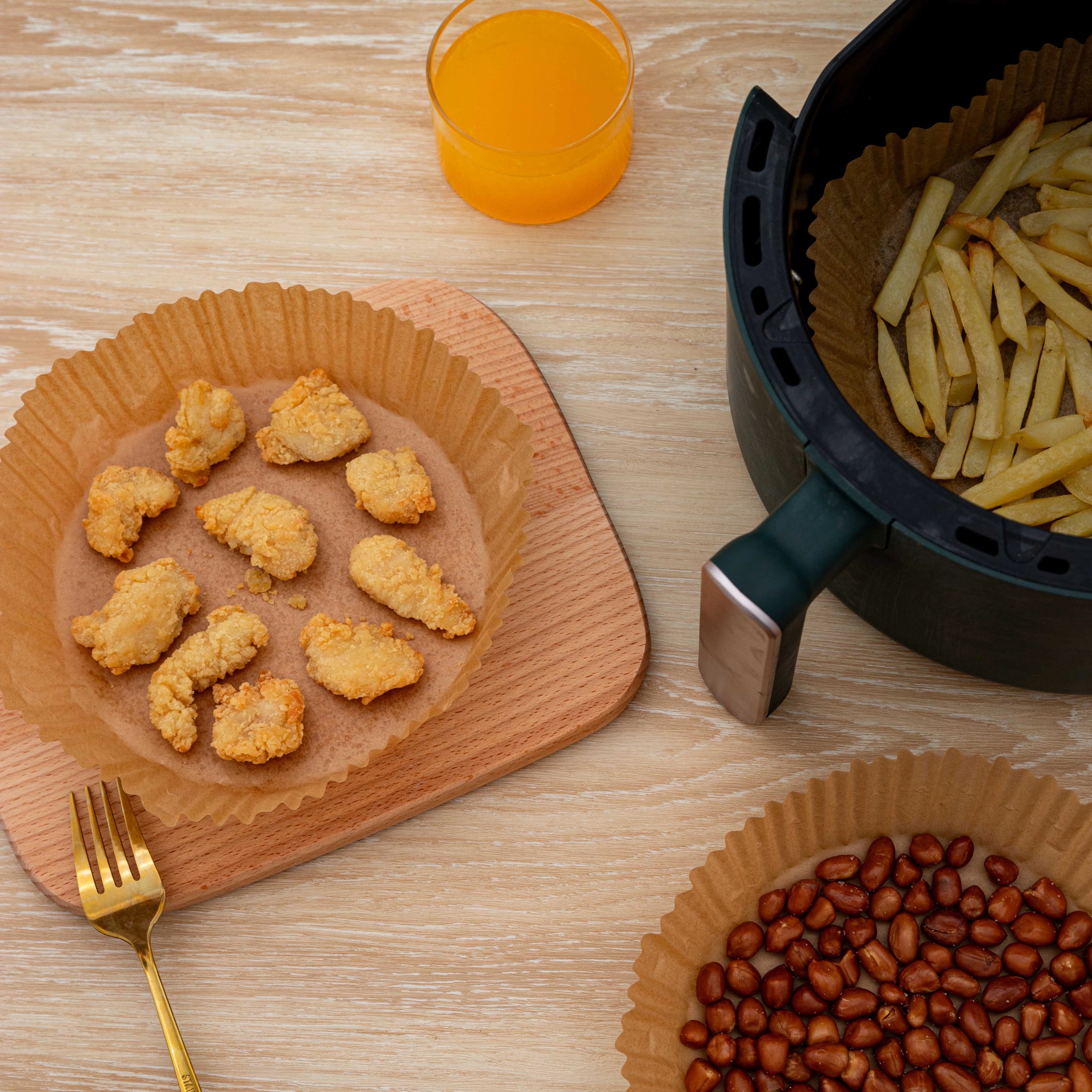 Papel protector para freidora de aire