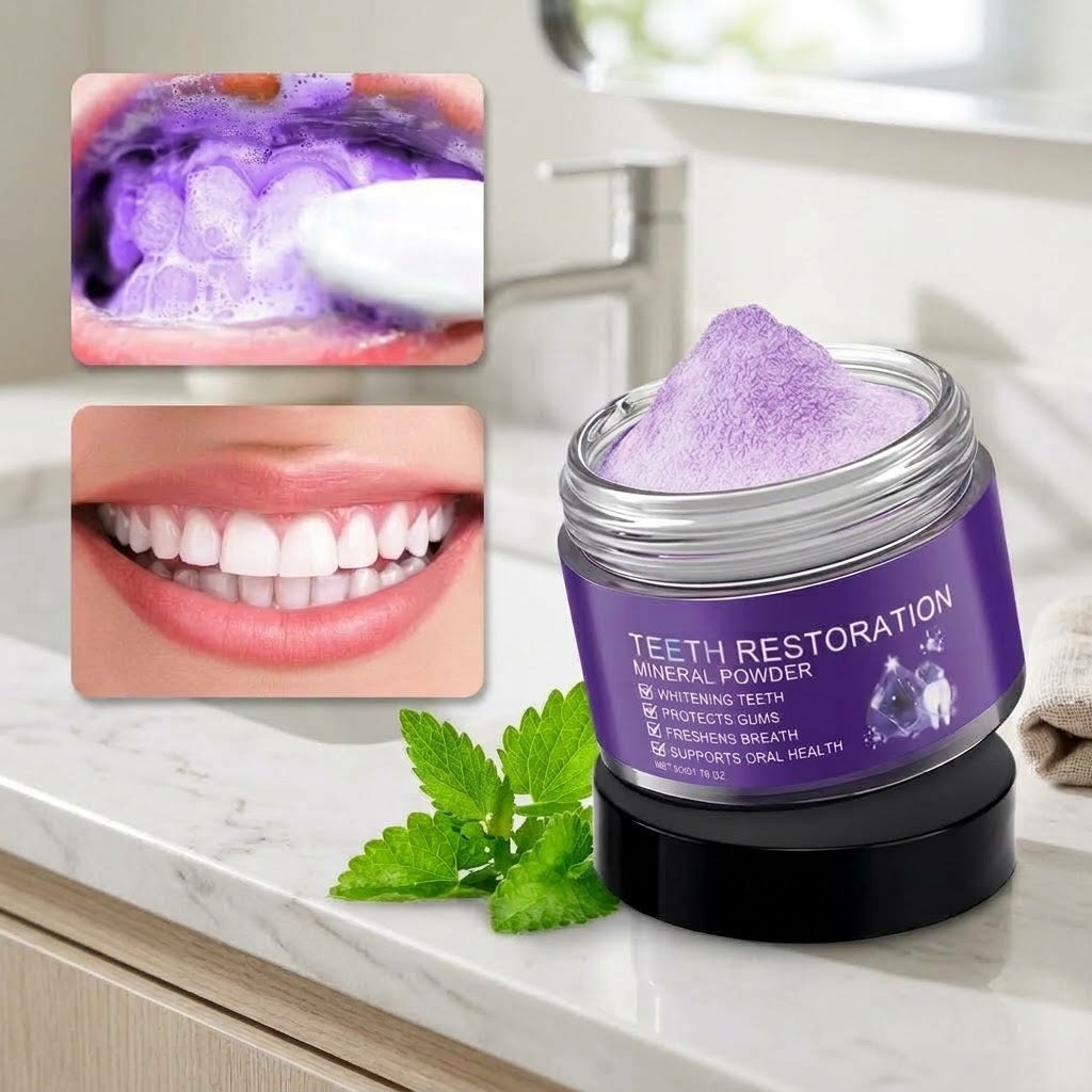 Polvo Blanqueador Dental Menta Pack X3