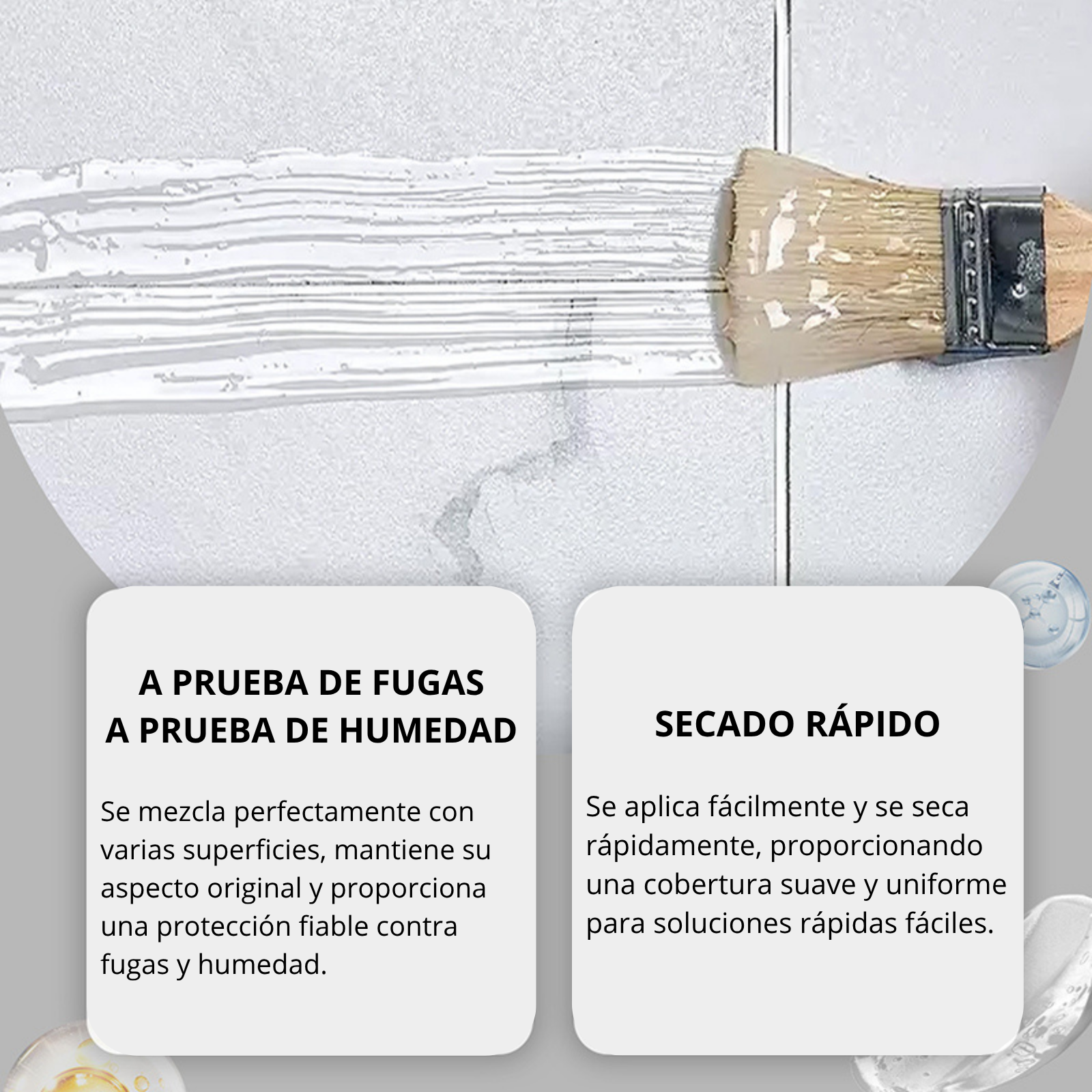 Sellante impermeabilizante transparente para proteger superficies de la humedad