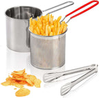 Set de olla freidora con canasta escurridora y pinzas