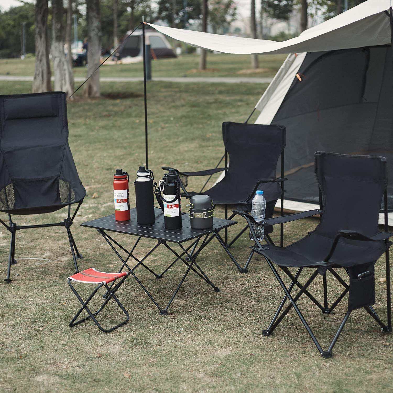 Silla Plegable Camping con Bolso, Cómoda y Resistente