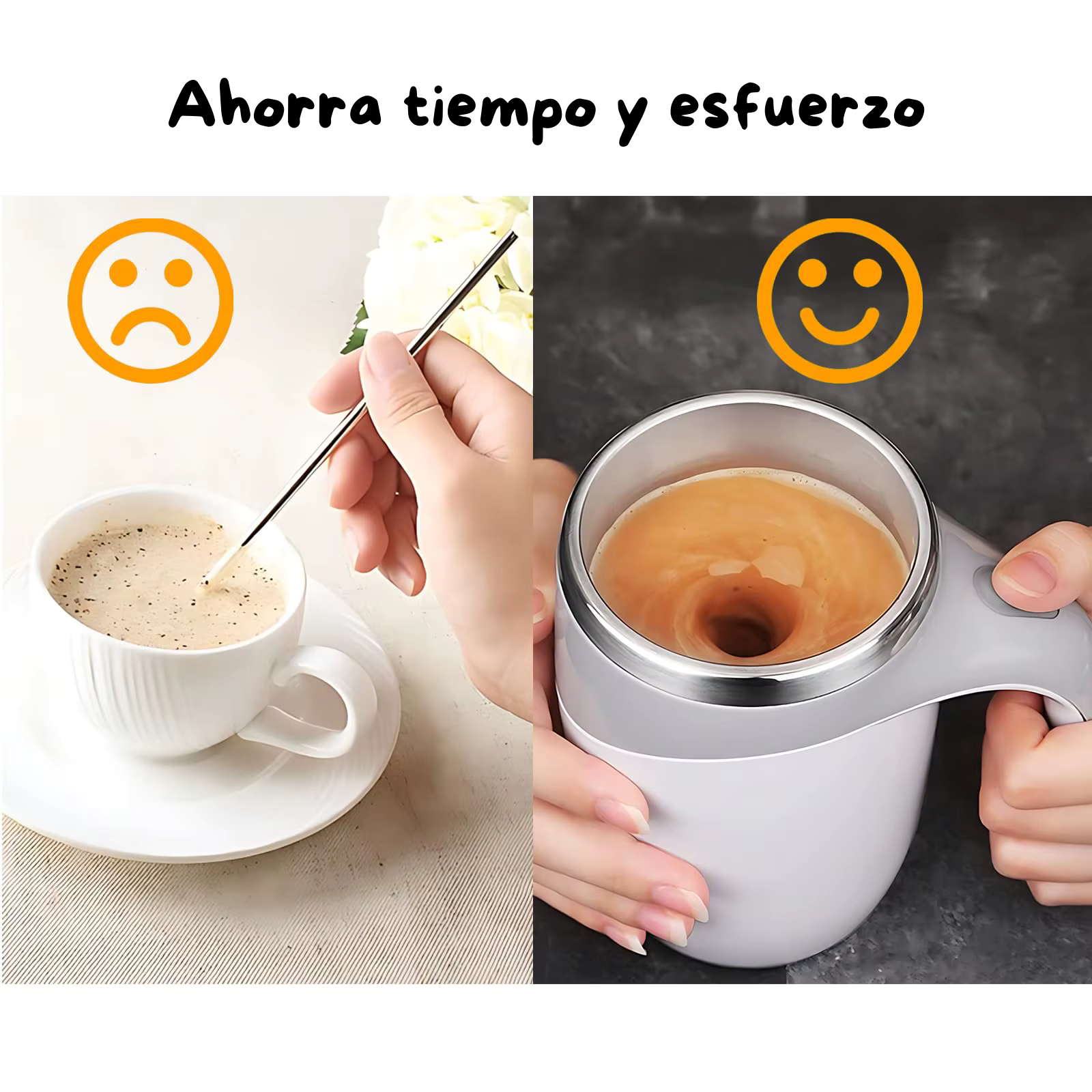 taza eléctrica para mezclado fácil y rápido de bebidas